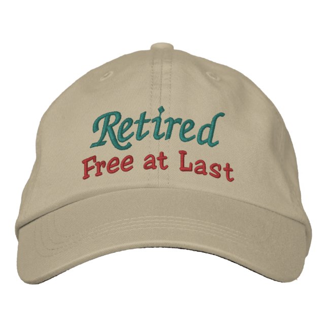 Retirement Cap by SRF - Free at Last ! (Front)