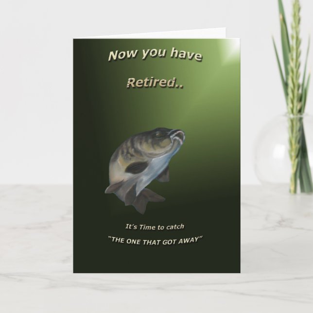 Retirement Card.(Carp Fishing) Card (Front)