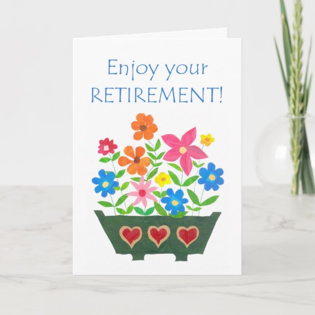 Retirement Card - Flower Power (Front)