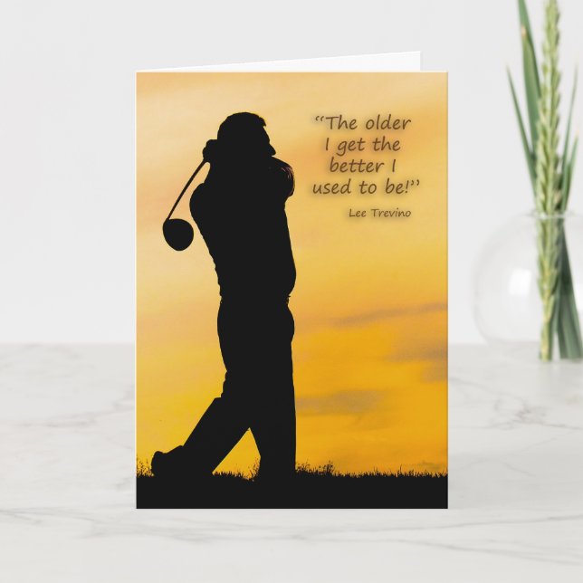 Retirement card for a golfer (Front)