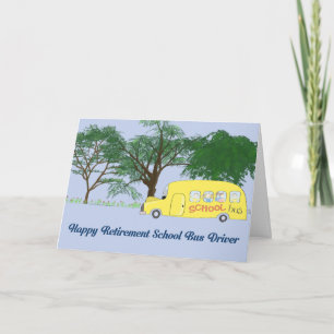Retirement Card for School Bus Driver