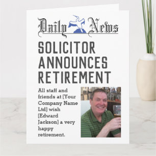 Retirement Card to Personalise Requester