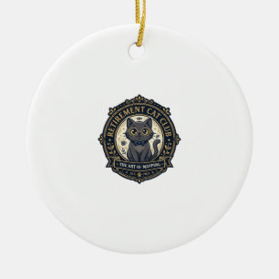 Retirement Cat Cat Dad Gift Idea - Retirement Cat  Ceramic Ornament