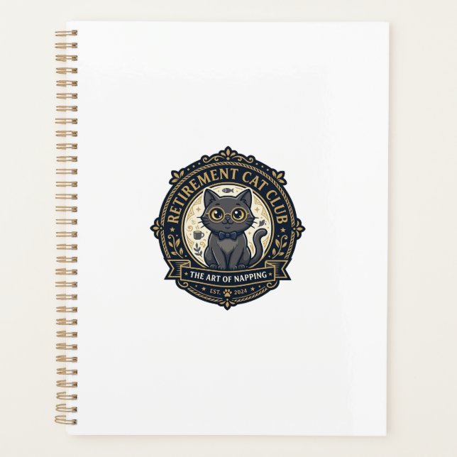 Retirement Cat Cat Dad Gift Idea - Retirement Cat  Planner (Front)