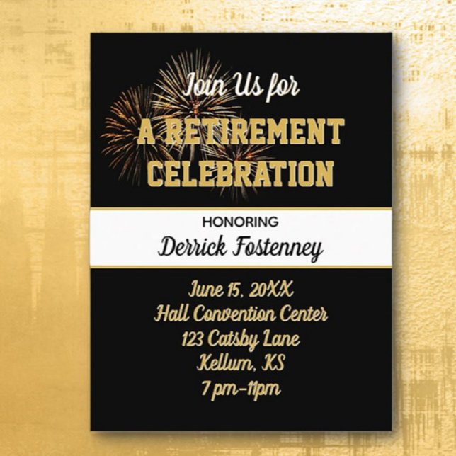 Retirement Celebration Party Invite Postcard (Creator Uploaded)