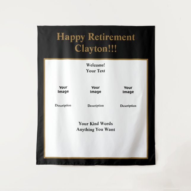 Retirement Celebration Photo Tapestry (Front)