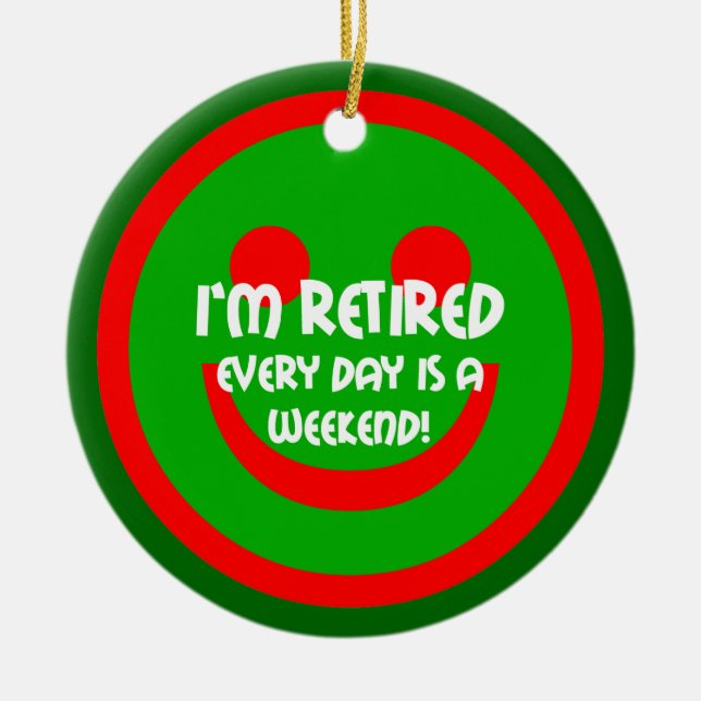 retirement ceramic ornament (Front)