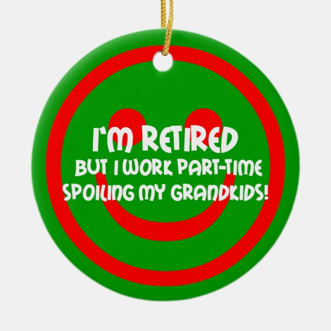 retirement ceramic ornament (Front)