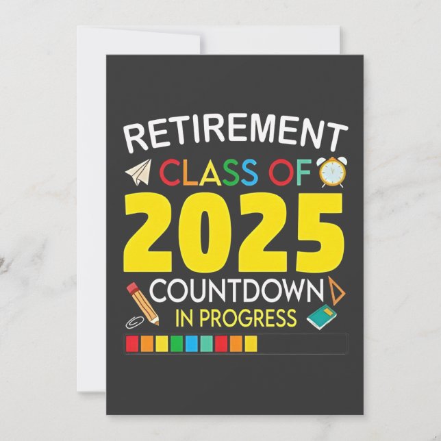Retirement Class of 2025 Countdown in Process Invitation (Front)
