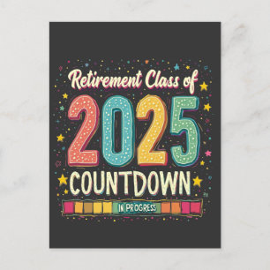 Retirement Class of 2025 in Process Graduation Holiday Postcard