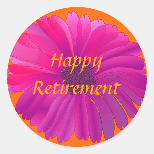 Retirement: Colourful Retirement Sticker (Front)