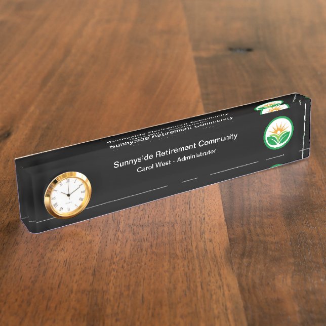 Retirement Community Staff  Nameplate (Side)