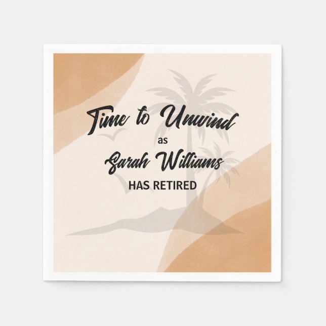 Retirement Company Farewell Party Napkin (Front)
