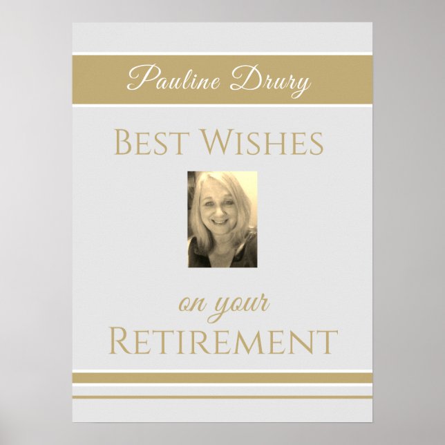 Retirement Congrats custom photo poster (Front)