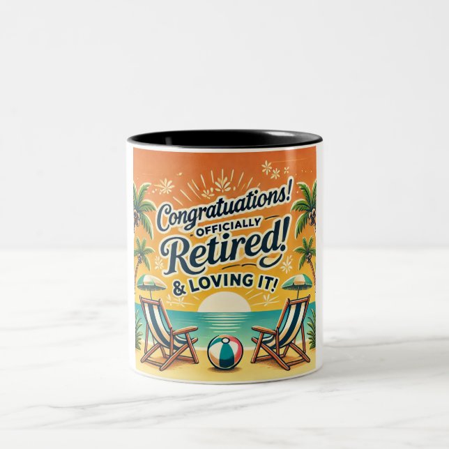Retirement Congrats Mug | Officially Retired Mug (Center)