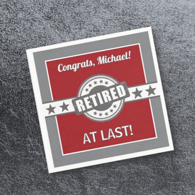Retirement Congrats! personalized party Napkin (Creator Uploaded)