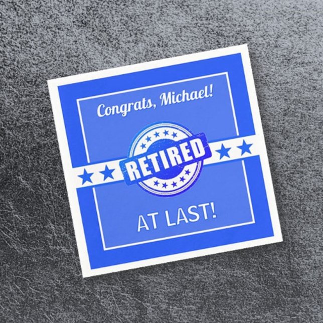Retirement Congrats! personalized party Napkin (Creator Uploaded)