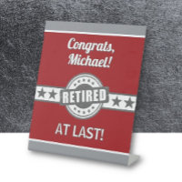Retirement Congrats! personalized party