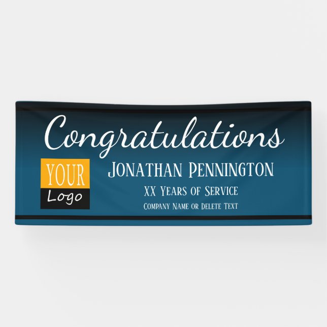 Retirement Congratulations Add Your Logo Banner (Horizontal)