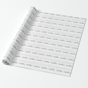 Retirement Congratulations Black with Silver Spark Wrapping Paper