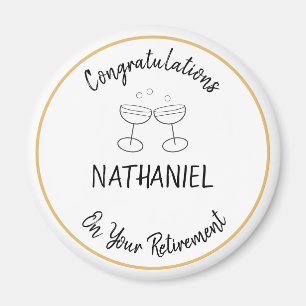 Retirement Congratulations Custom Name Keepsake Magnet
