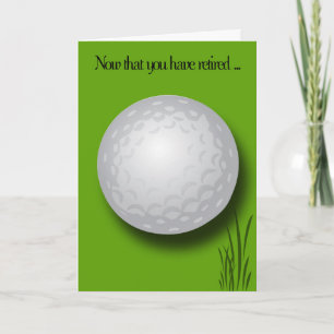 Retirement Congratulations-Golf Ball Card