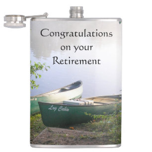 Retirement Congratulations Next Adventure Hip Flask