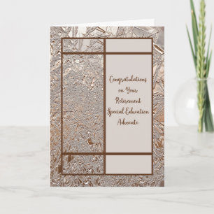 Retirement Congratulations Spec. Ed. Advocate Card