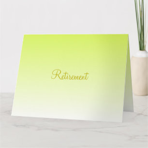Retirement Congratulations Sunny Yellow Paper Card