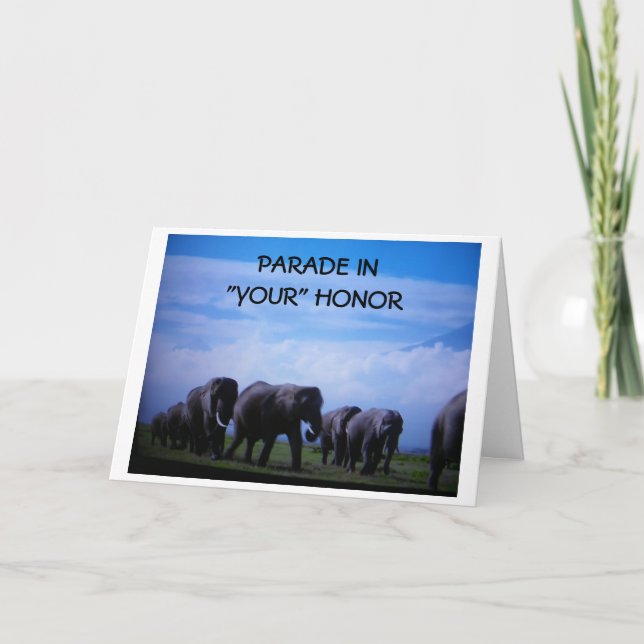 RETIREMENT CONGRATULATIONS W/ ELEPHANT PARADE CARD (Front)