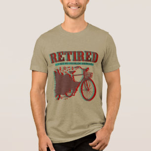 Retirement Cycling Bicycle Gift Design Tri-Blend Shirt