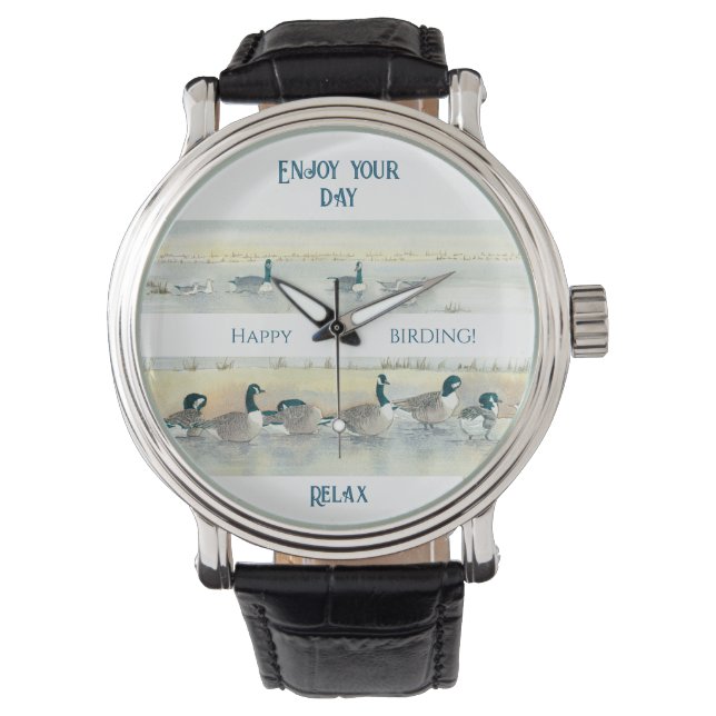 Retirement Enjoy Your Day Bird Lover Watch (Front)