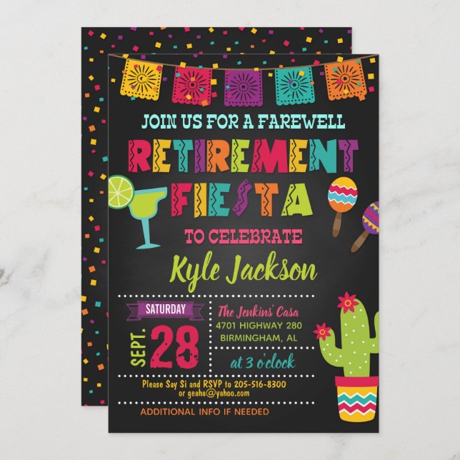 Retirement Fiesta Invitation (Front/Back)
