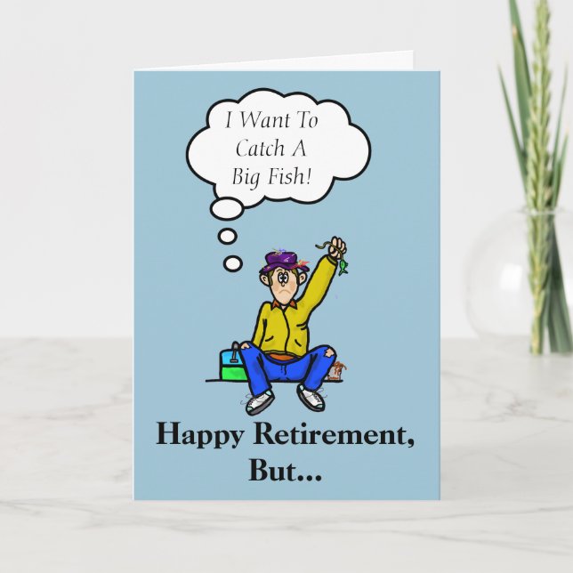 Retirement Fisherman Card  Customize It! (Front)