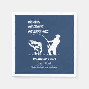 Retirement Fishing the Rodfather Big Fish  Napkin