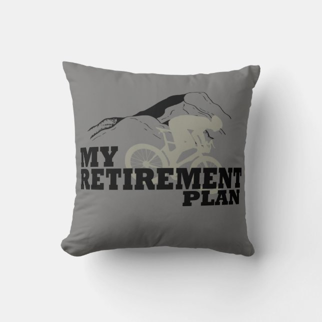 Retirement for Cycler gift Throw Pillow (Front)