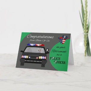 Retirement From Both Of Us, Police Greeting Card