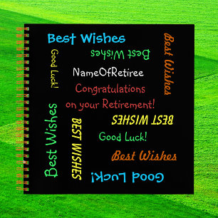 Retirement FUN Black Colourful Memory Book