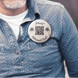 Retirement fund venmo qr code 4 inch round button