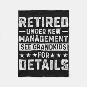 Retirement Gag Party Retired Under New Management  Fleece Blanket
