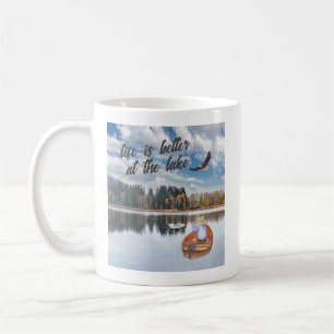 Retirement Gift Fishing at the Lake Watercolor Coffee Mug