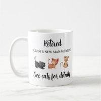 Retirement Gift for Cat Lover, Retirement Mug