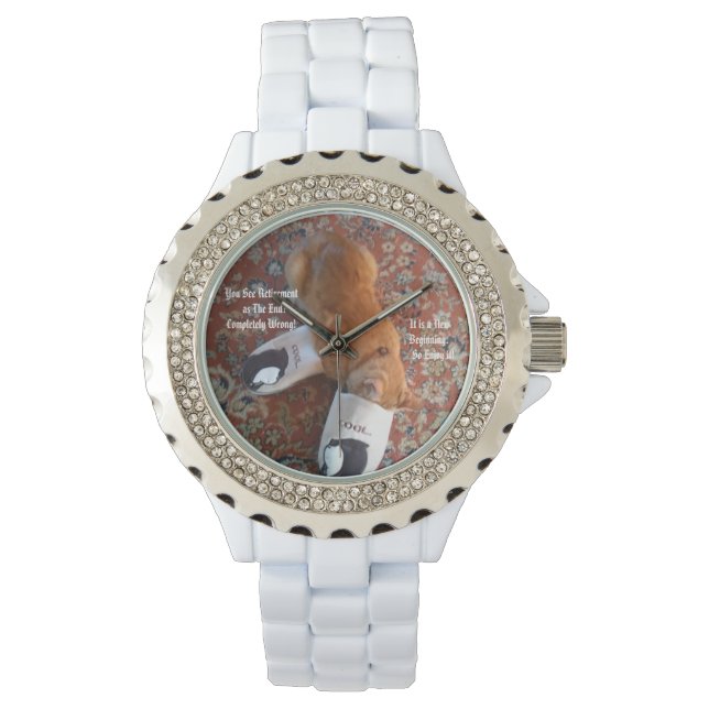 retirement gift ginger cat slippers watch (Front)