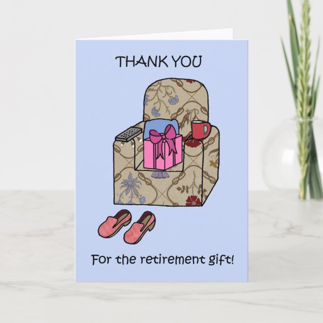 Retirement Gift Thank You. Thank You Card (Front)