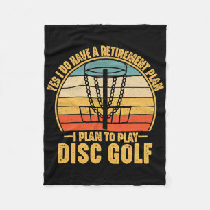 Retirement Gifts For Disc Golfers Funny Disc Golf Fleece Blanket
