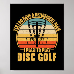 Retirement Gifts For Disc Golfers Funny Disc Golf Poster
