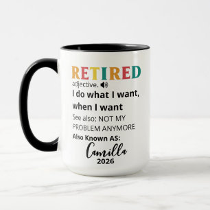 Retirement Gifts For Women, Personalized Retired C Mug