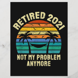 Retirement Gifts Vintage Retired 2021 Flyer