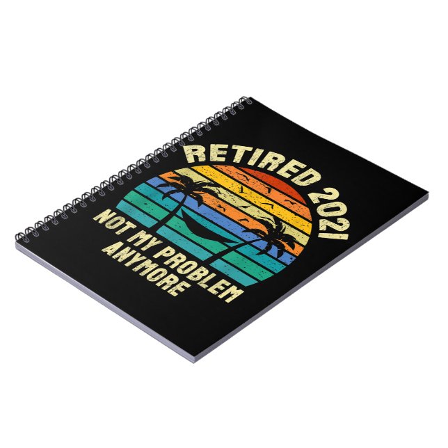 Retirement Gifts Vintage Retired 2021 Notebook (Left Side)