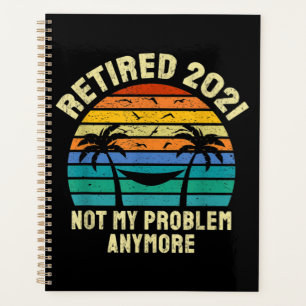 Retirement Gifts Vintage Retired 2021 Planner